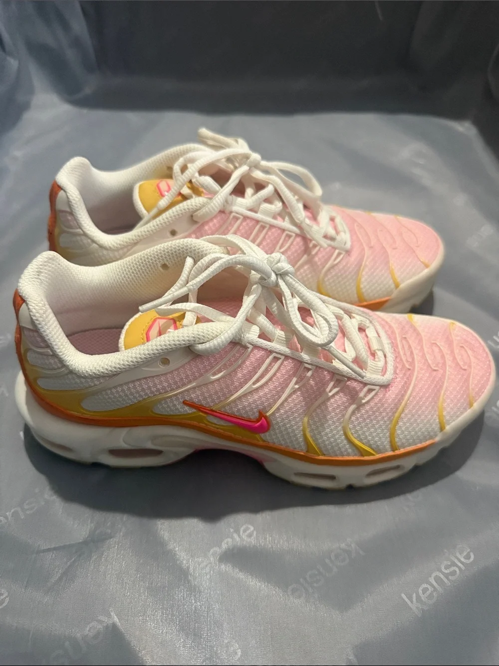 Nike Women’s Pink and Yellow Mesh Athletic Sneakers